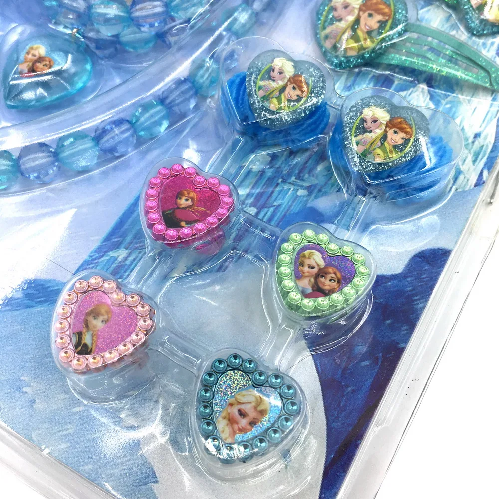 10 шт./лот ожерелье Принцессы Диснея для детей девочек игрушки браслет заколка