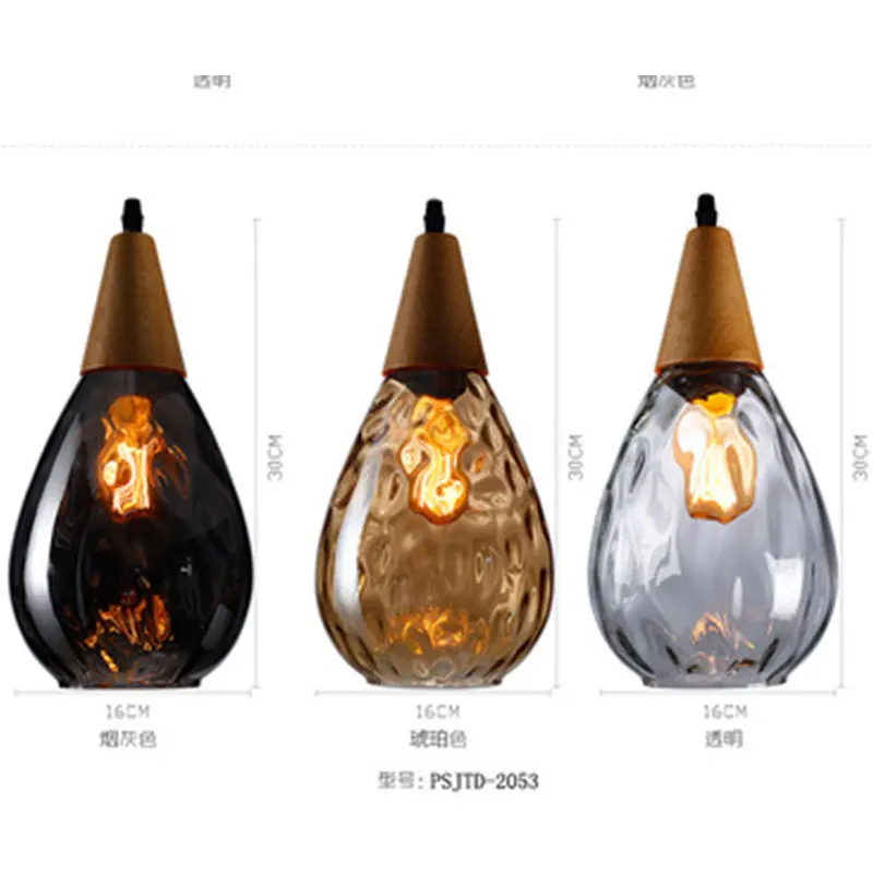 Lukloy Капля воды Промышленные Ретро светодиодные подвесные светильники подвесной