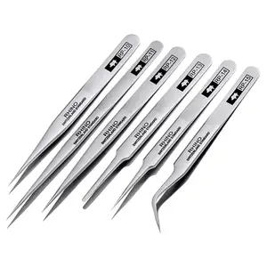 Пинцеты PRO инструменты RHINO RP из углеродистой стали, высокопрочные, антимагнитные, кислотные, для индустрии красоты, электроники, ювелирных изделий