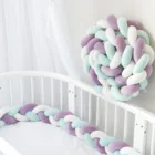 3 м длина, детская кроватка, бампер, плетеный плюшевый узел, украшение детской кровати, защита для кроватки, постельные принадлежности, детская комната для мальчиков