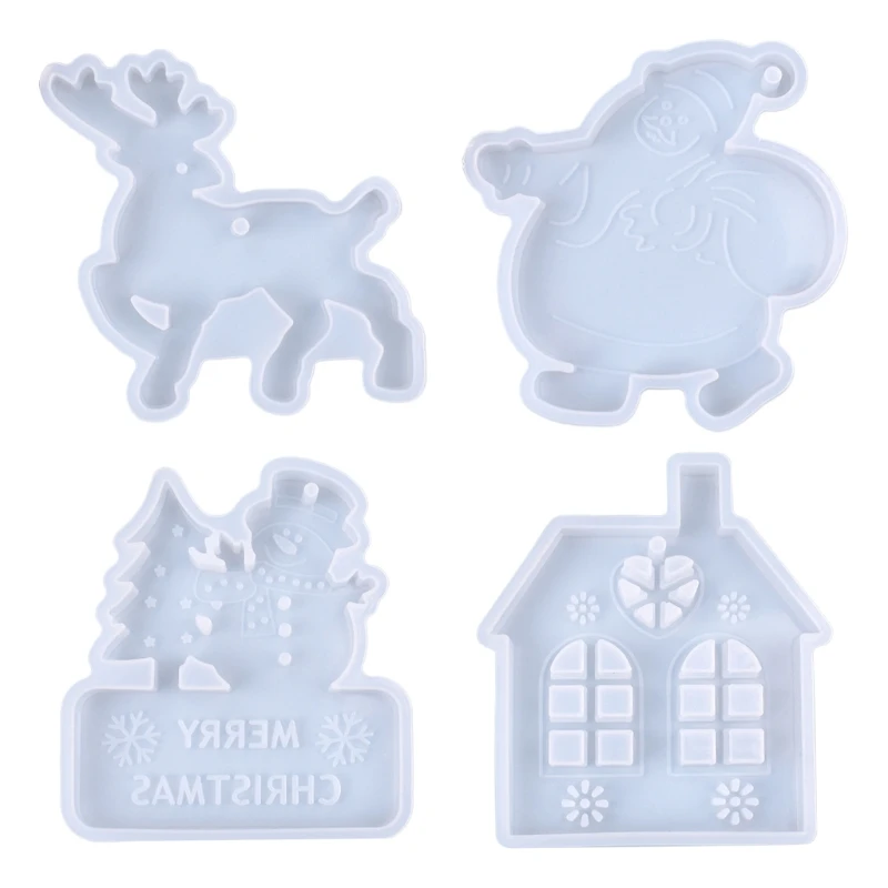 

Crystal Epoxy Resin Mold Christmas Listed Pendant Silicone Mould DIY Crafts Tool