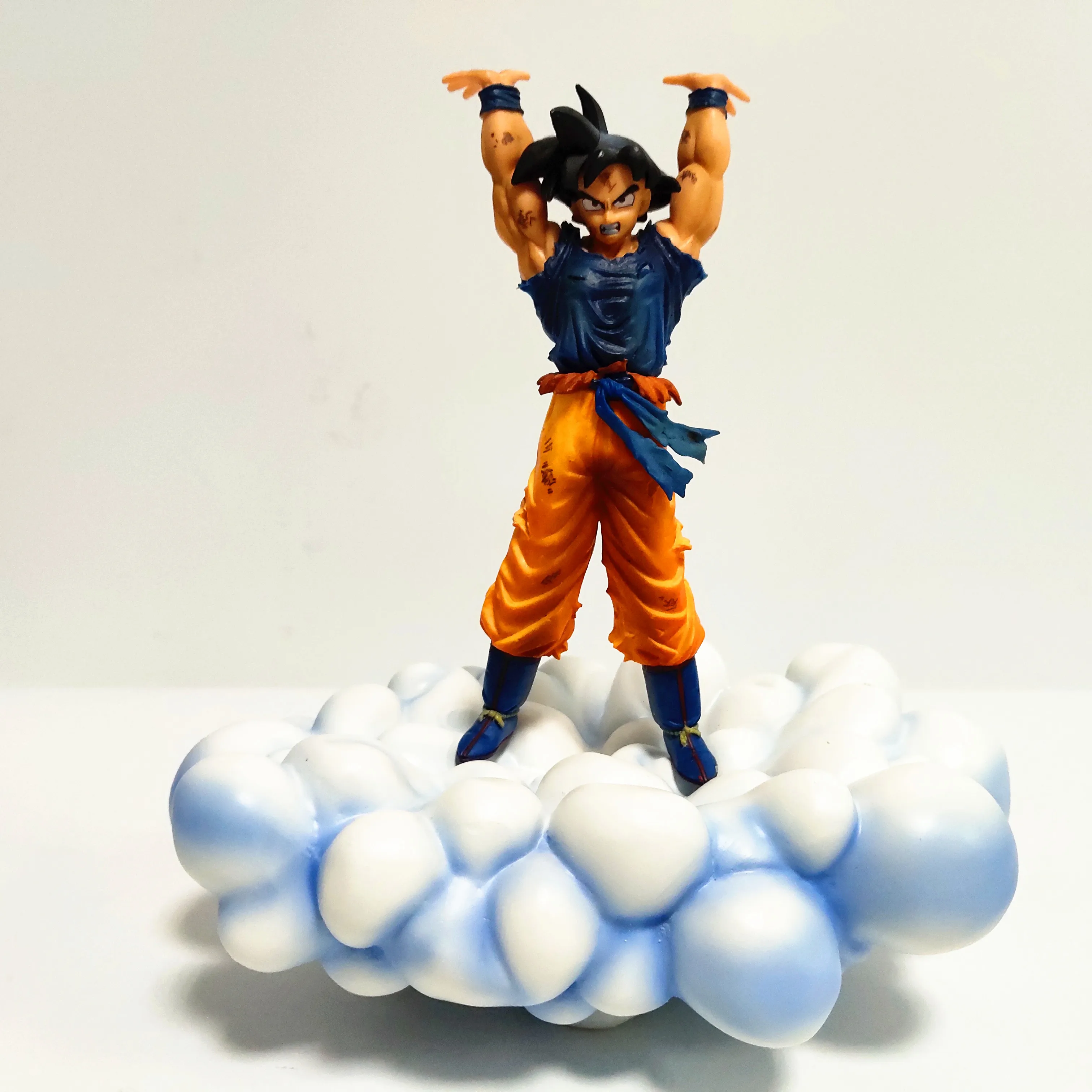 

Dragon Ball Z Action Figures Son Goku With Resin Cloud Model Toy Diorama Dragon Ball Super Anime Goku Spirit Bomb Figurine Toys