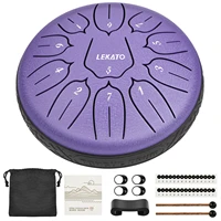 lekato steel tongue drum 6 tongue drum 11 notes d tune handpan percussion musical instrument with drumsticks percussion