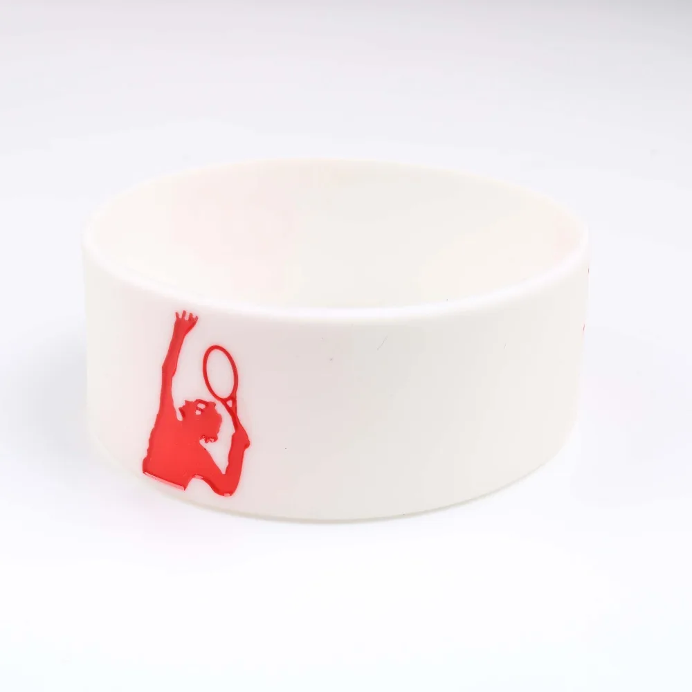 1 Piece Retail Tennis King Roger Federer Bracelets Sports Silicone Bileklik Wide Version Wristband Trendy Fashion Item Band | Украшения и