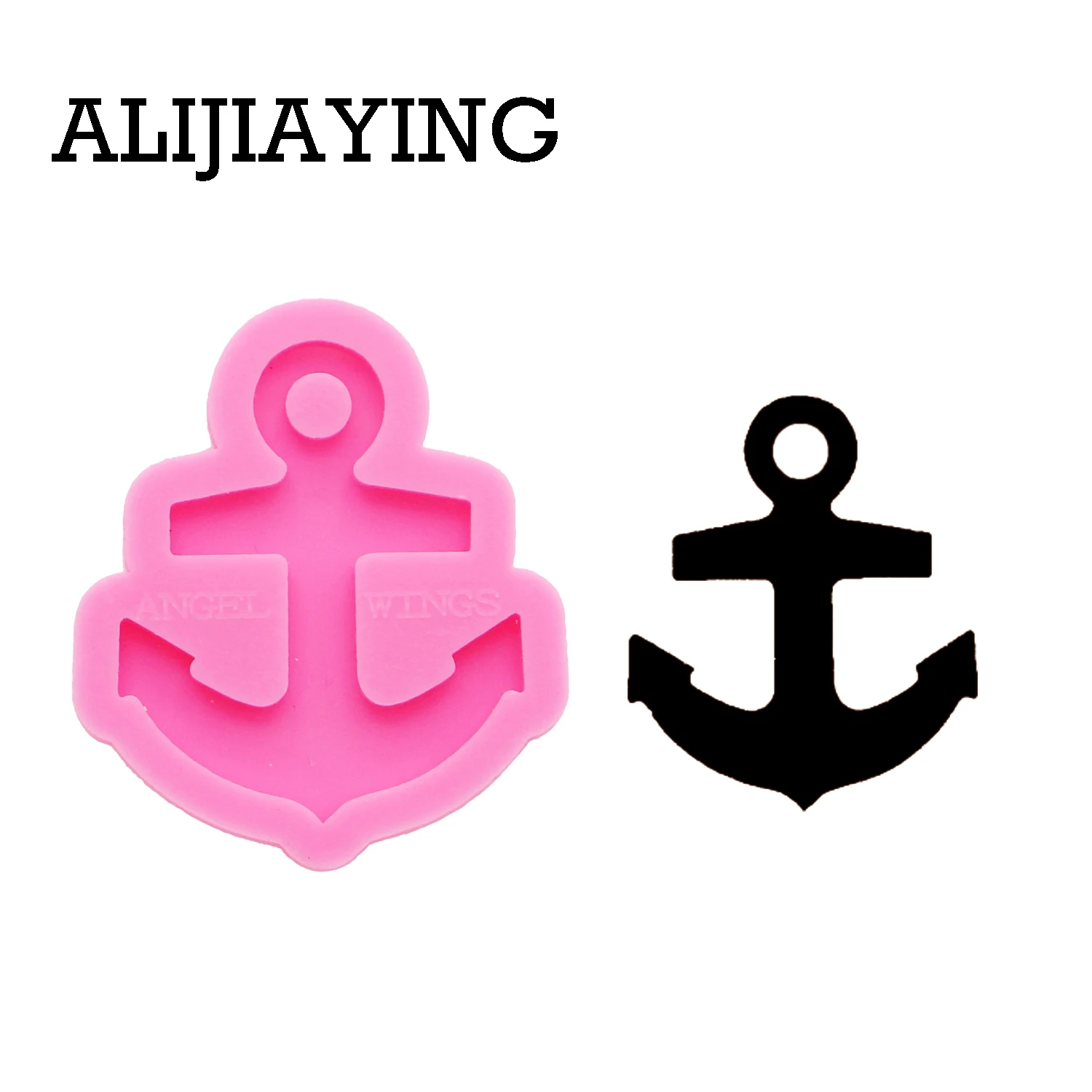 

DY0197 Shiny anchor mold DIY keychain silicone molds craft keyring pendant jewelry keychains mould epoxy resin table