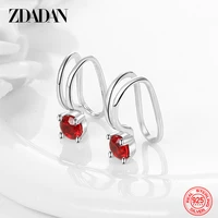 zdadan new 925 sterling silver zircon no pierced earrings simple for women ear clip wedding gift