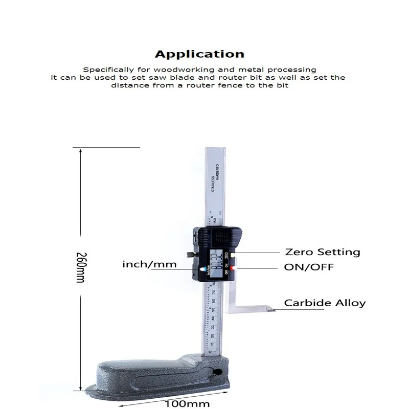Digital Height Gauge 0-150mm 0.01mm Mini Stainless Steel Electronics Marking Measure Scriber Vernier Caliper Instruments | Инструменты