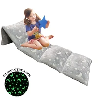 glow in dark 3 in 1 kids floor pillow fold out lounger cover for bed