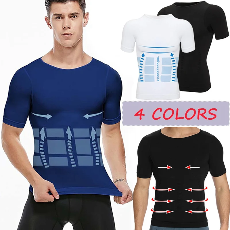 

Mens Slimming Body Shaper Gynecomastia Compression Shirts Tummy Control Shapewear Waist Trainer Chest Abs Slim Vest Male Corset