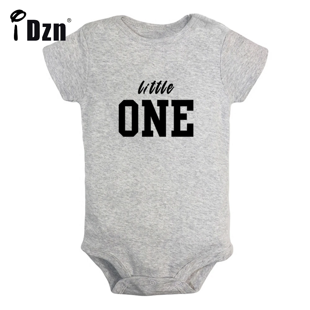 

iDzn NEW Little ONE Baby Boys Fun Rompers Baby Girls Cute Bodysuit Infant Short Sleeves Jumpsuit Newborn Soft Clothes