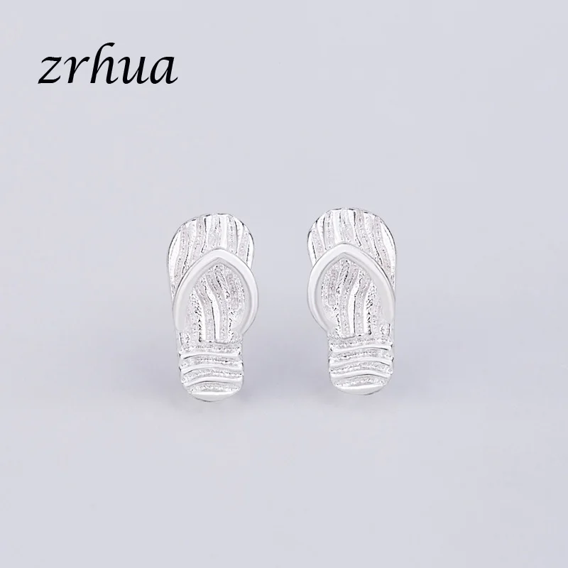 Новинка 925 Серебряные женские ювелирные изделия Модные Милые шикарные серьги-гвоздики для школьниц Детские Женские аксессуары на день рождения - Окраска металла: shoe