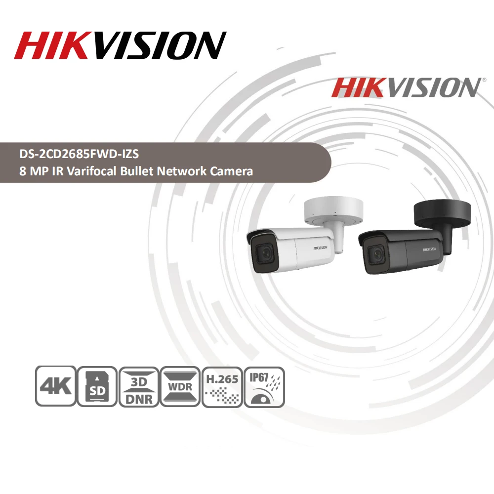 Hikvision оригинальная ip-камера DS-2CD2685FWD-IZS 2 8-12 мм Vari-focal Bullet POE CCTV камера IK10 IR 50m H.265 + |