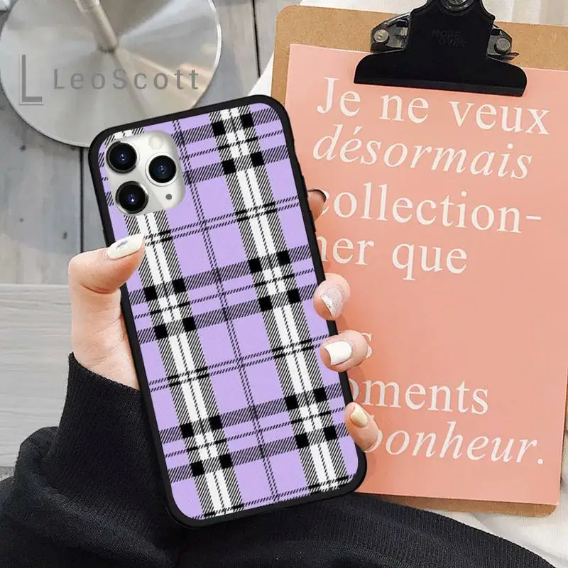 

Retro diamond plaid Phone Case for iPhone 11 12 mini pro XS MAX 8 7 6 6S Plus X 5S SE 2020 XR
