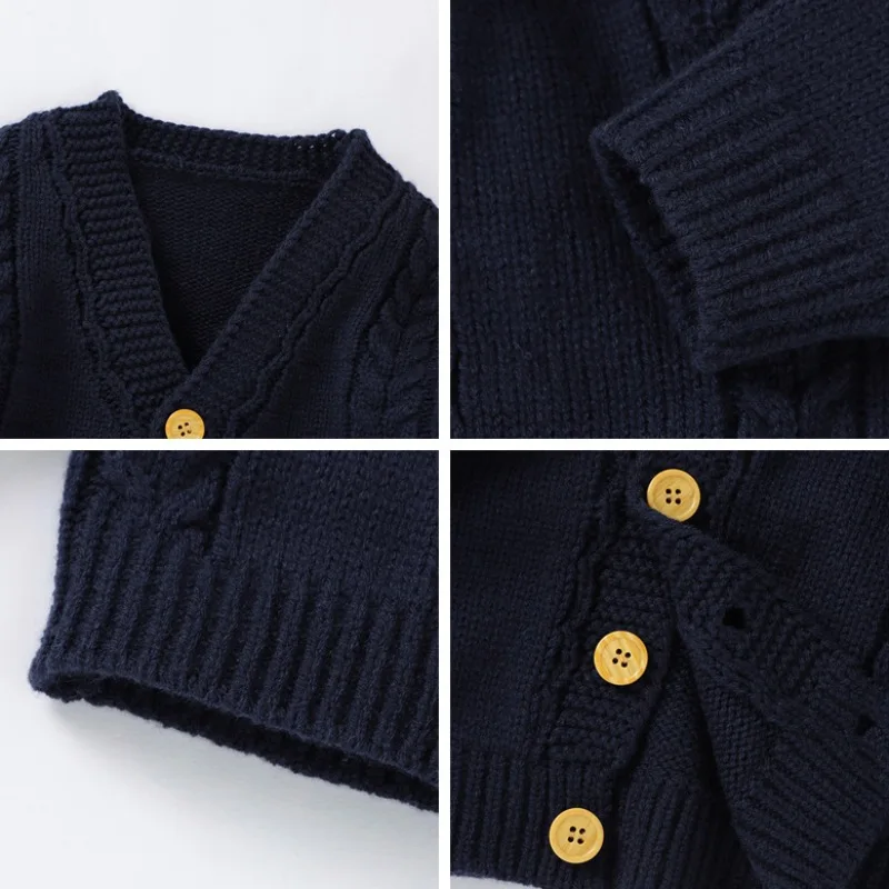 Новый свитер Осенние хлопковые топы детская верхняя одежда для мальчиков и