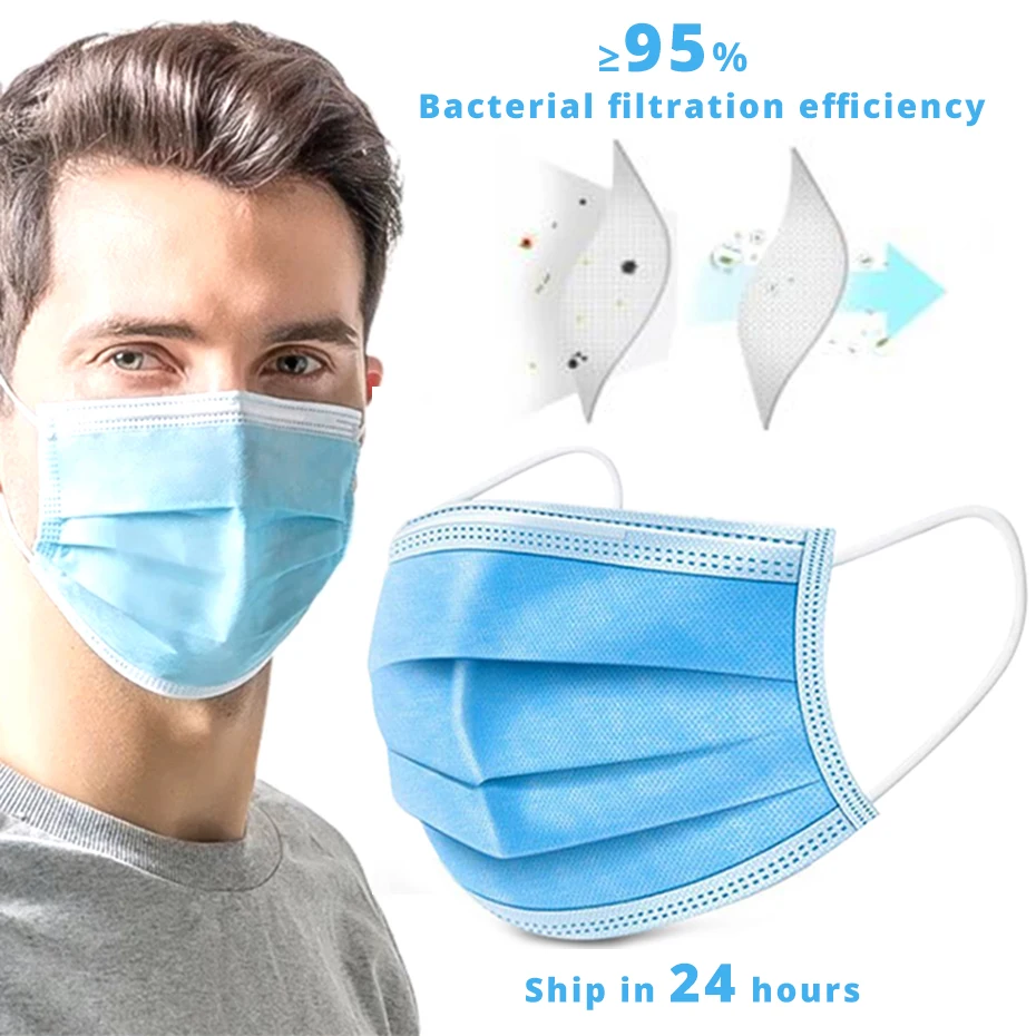 

Stock 3 Ply Non-woven Protective Face Mask Disposable Mascara Anti Influenza Droplet Filter Masque Respirator Vacuum Mouth Masks