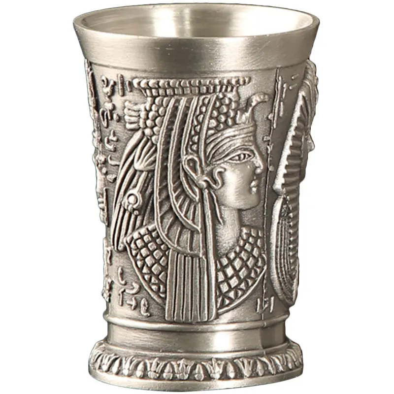 

Metal Wine Glass Stainless Steel Vintage Martini Cocktail Cup Creative Vodka Carved Copas De Cristal De Lujo Container ED50JB