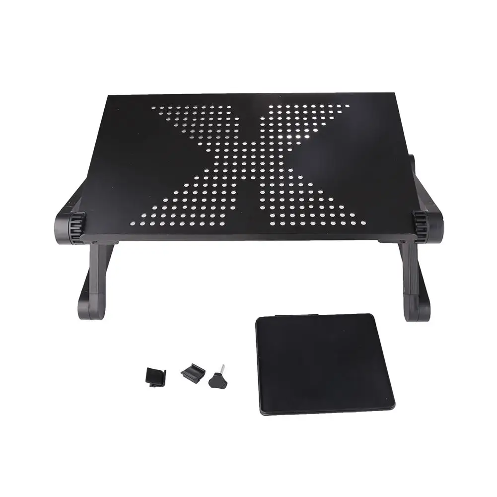 Portable Foldable Adjustable Laptop Table Folding Ergonomic Design Stand Cooling Fan Notebook Desk With Mouse Pad For Sofa Bed | Автомобили