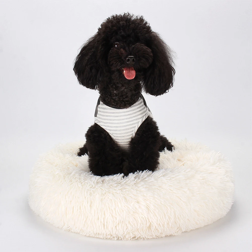 

[1 лот, 4 шт.] Оптовая продажа, 40 см, круглая пушистая подушка для щенка, мягкая подстилка для собаки, зимний теплый коврик для кошки, 15 цветов