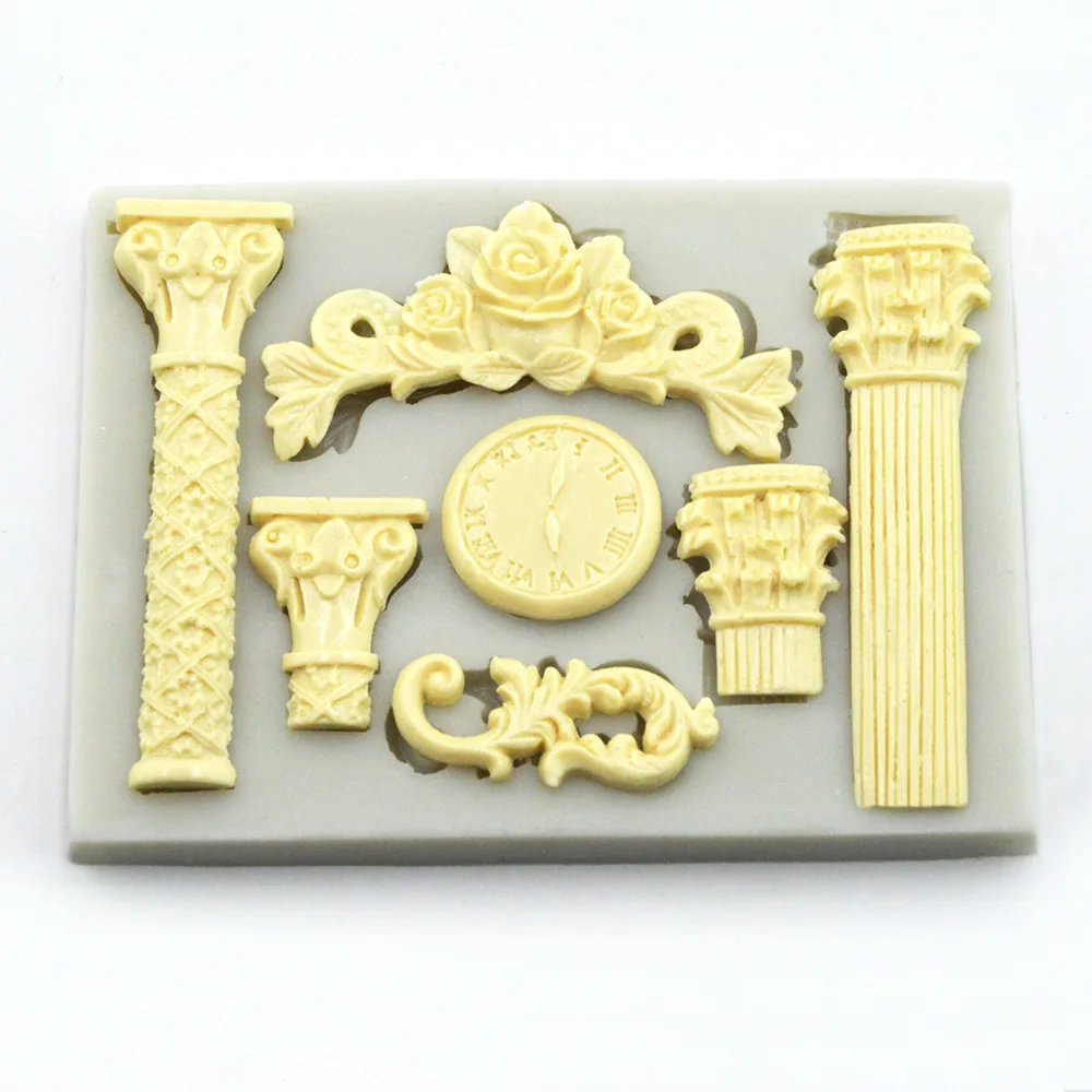 Античный Европейский Римский столб шоколадная форма для торта ручной работы