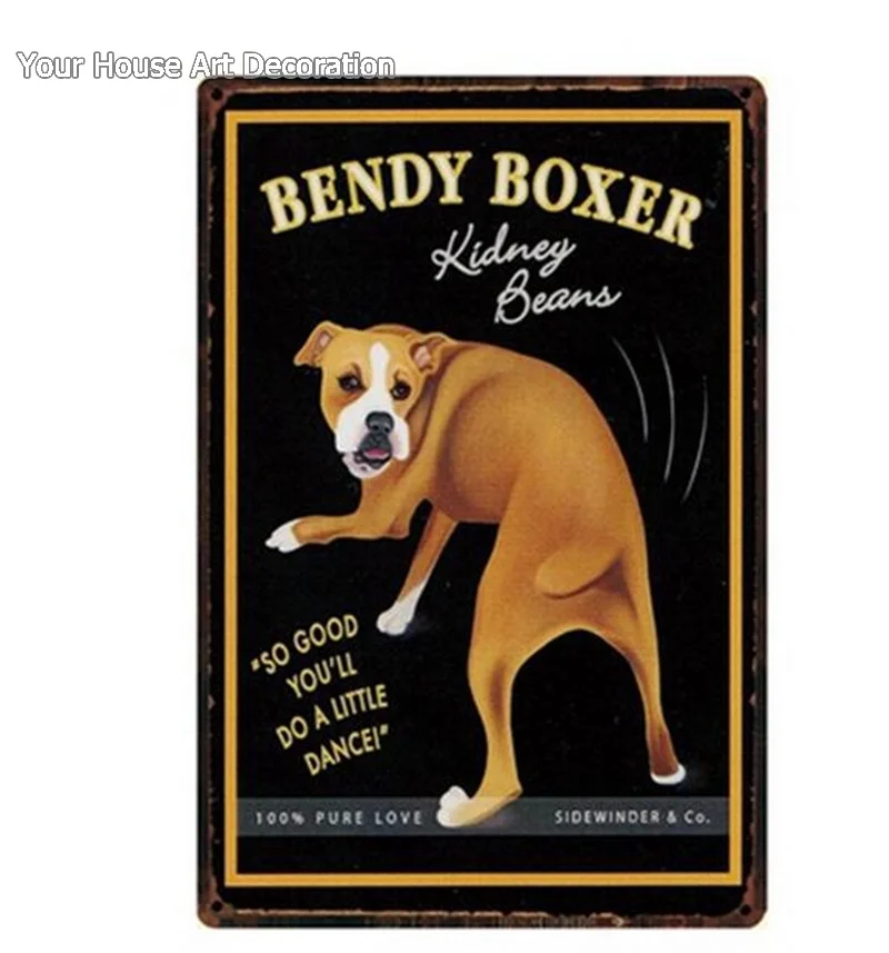 I Love My Boxer Dogs Pet Shop металлический знак жестяные правила собаки Остерегайтесь собаки Waring плакат табличка для домашнего декора настенная живопись 20*30 см - Цвет: y984
