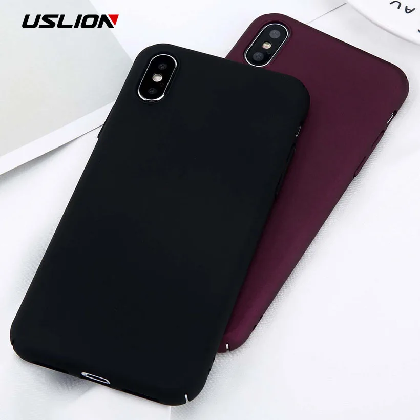 Для iPhone11PRO 11 X Xs Max XR 8 7 Простой однотонный чехол для телефона тонкий матовый Жесткий PC задняя крышка для iPhone 8 7 6S Plus чехол s
