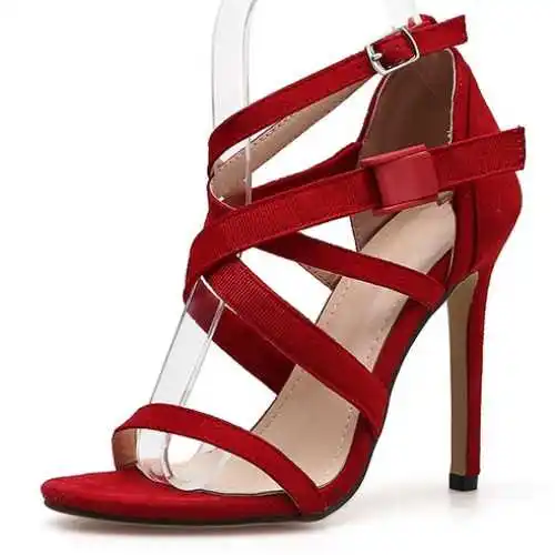 

2021 new sexy fashion versatile cross buckle super high heel sandals