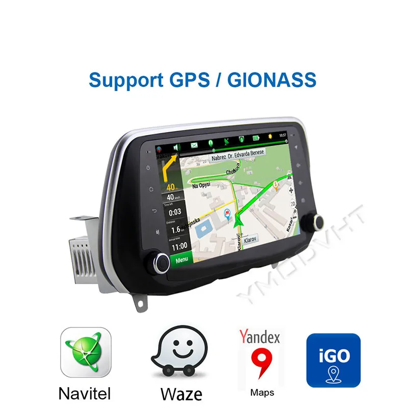 Автомагнитола YMODVHT 9 дюймов 4 Гб + 64 ГБ Android 0 для Hyundai Santa FE IX 45 2018 2019 Tucson 35 GPS навигация