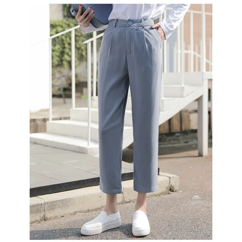 JUJULAND новые женские корейские OL черные шаровары дышащие тонкие повседневные