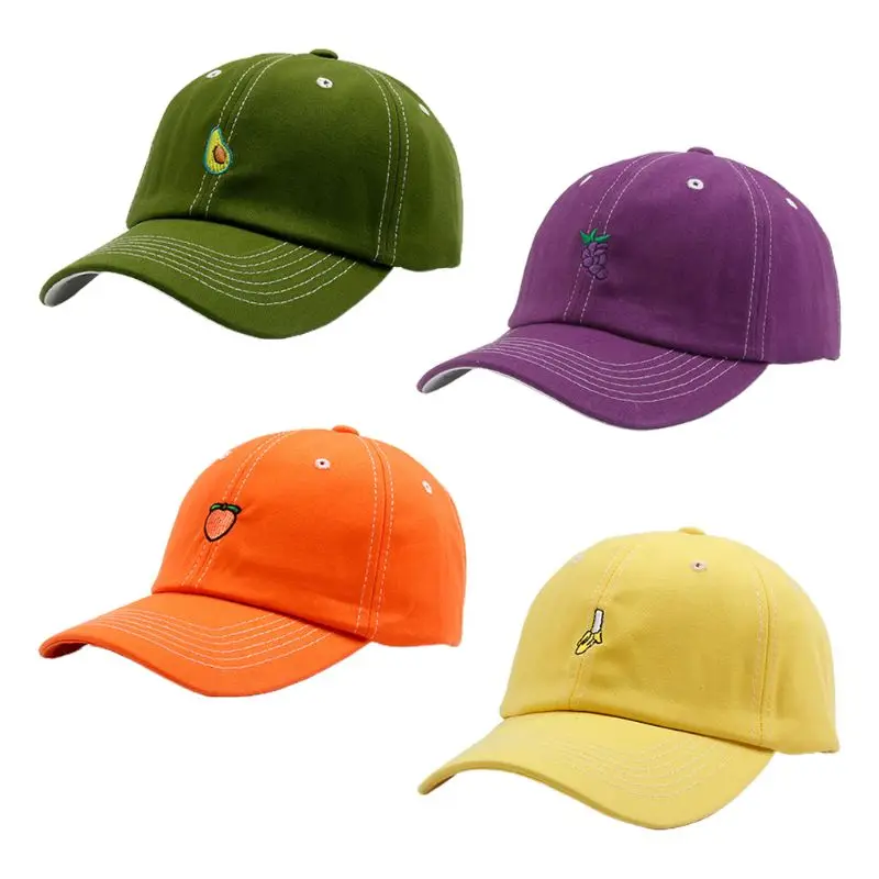 Унисекс летняя Регулируемая хлопковая бейсболка авокадо виноград Фрукты