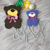 new two bears metal cutting die mould scrapbook decoration embossed photo album decoration card making diy handicrafts