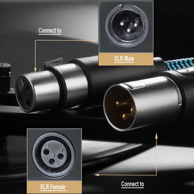 Кабель для микрофона DIGIZULU XLR Canon штекер-гнездо аудиокабель миксера динамика