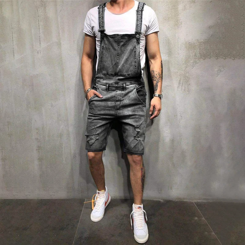 2019 новые летние мужские рваные джинсы s повседневные брюки на подтяжках