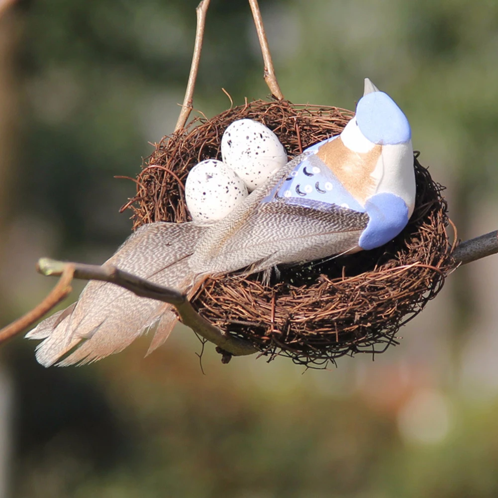 Набор для украшения стола в виде птичьего гнезда домашний винтажный пасхальный