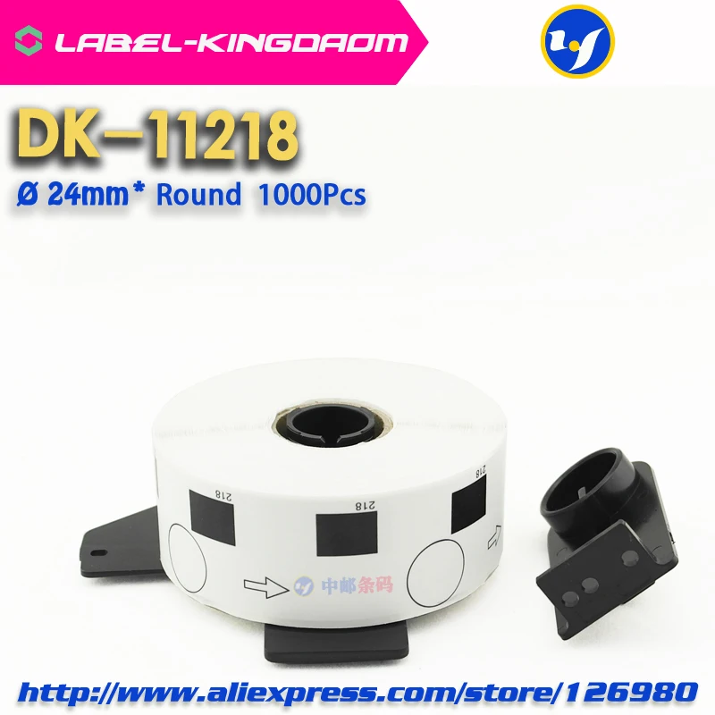 7 Refill Rolls Compatible DK-11218 Label Diameter 24mm Round 1000Pcs for Brother Printer QL-700/710/720 DK-1218 | Компьютеры и офис