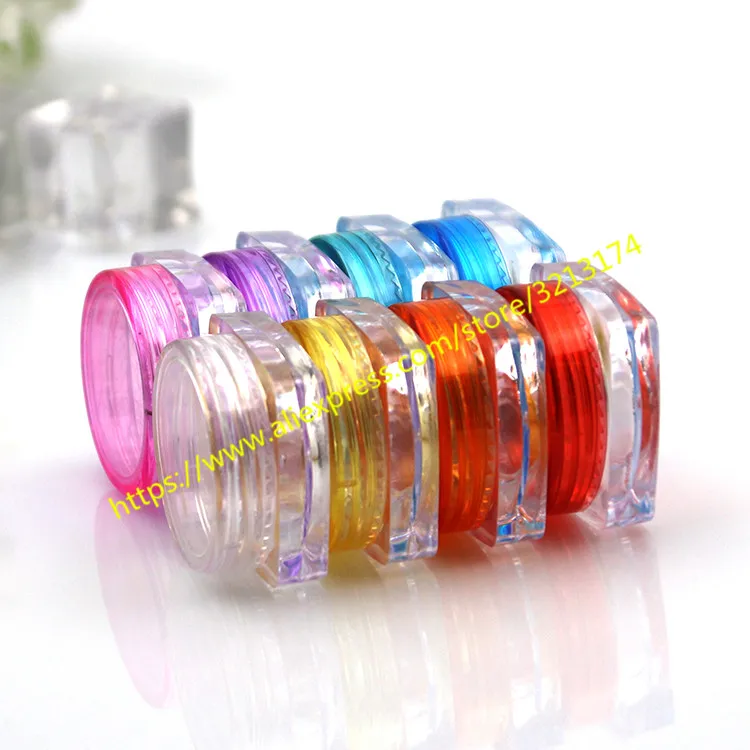 3g 5g Прозрачный Пустой Крем квадратная банка косметический контейнер образец