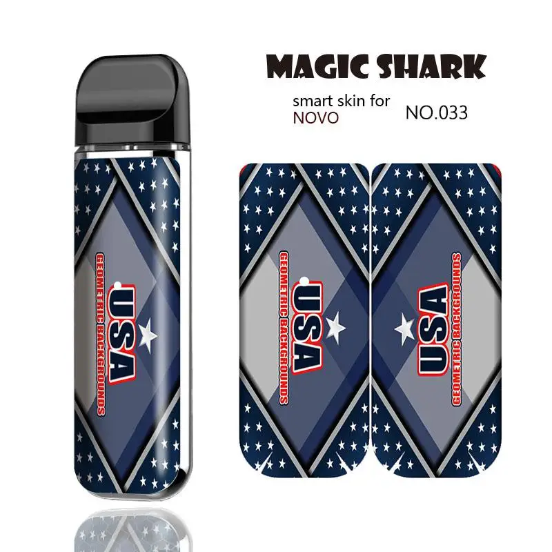  Fashion Skull Stars USA Flag Bumpy PVC Vape Kit Pod Sticker Case Wrap Flim for Smok Novo | Мобильные телефоны и