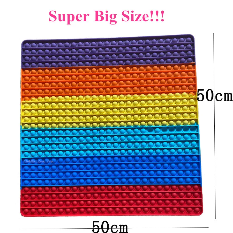 

50CM Macaron Fidget Toy Push Bubble Decompression Rodent Pioneer 60/40/30CM Simple Dimple Pressure Toy fun toy