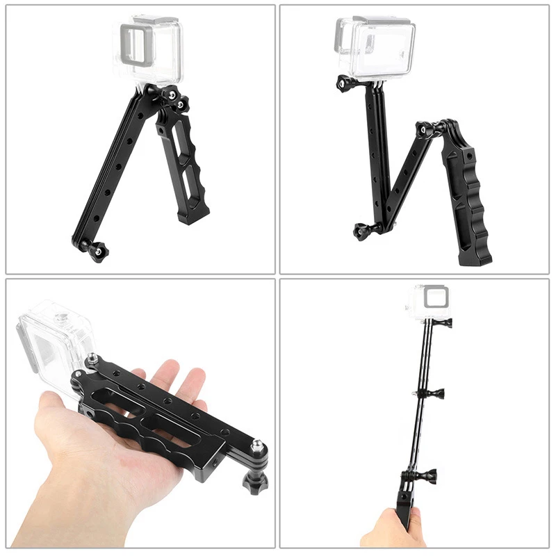 

3 Way Selfie Stick Grip Waterproof Monopod Tripod Stand for GoPro Hero 9 8 7 6 5 4 Session Yi 4K Sjcam Eken Go Pro Accessory