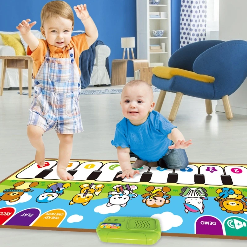 

2021 New Interactive Music Toy Keyboard Mat Baby Sensory Developing Toy with Rhyme Record