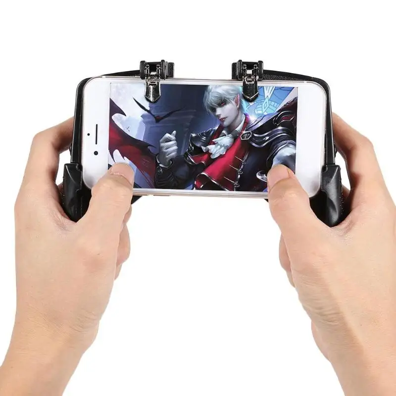 K21 Game Handle for PUGB Helper 4 Finger Ergonomic Grip Linkage Fast Shooting Button Controller Mobile Phone Universal