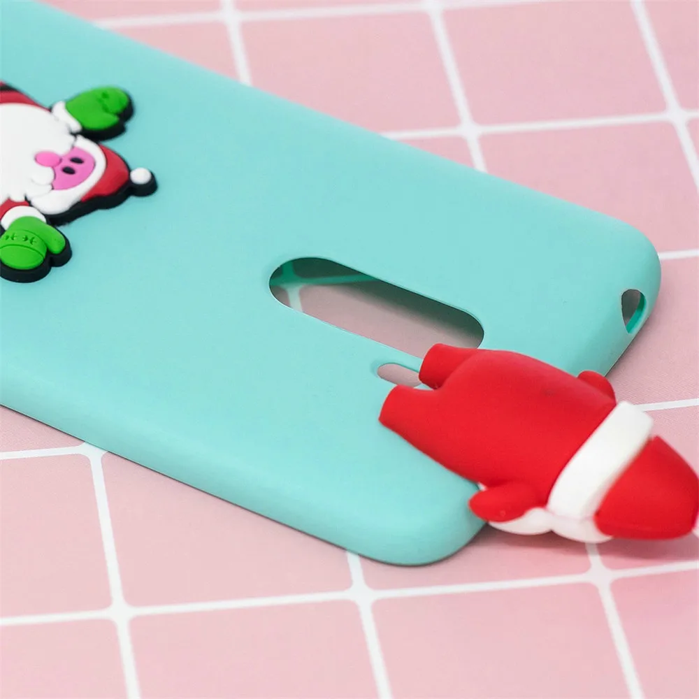 Рождественский чехол для Xiaomi Mi A1 A2 Pocophone F1 мультяшный Новогодний подарок TPU Футляр