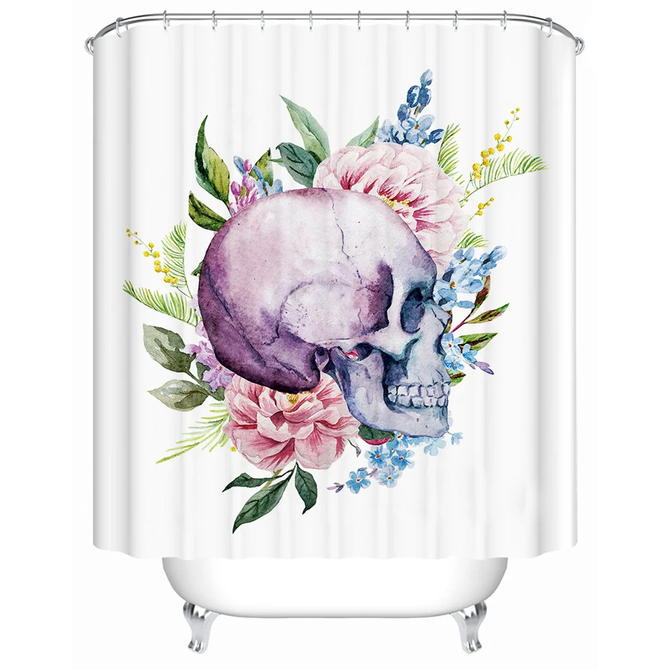 BeddingOutlet занавеска для душа с изображением сахарного черепа водонепроницаемая