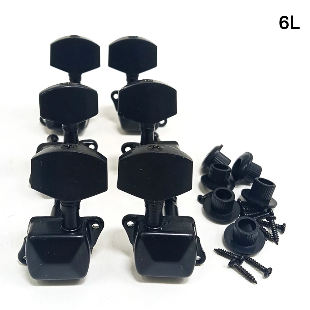 

6PCS Guitar String Tuning Pegs Metal Semi-Closed Guitar String Button Tuner Machine Heads for Acoustic Electric Guitars