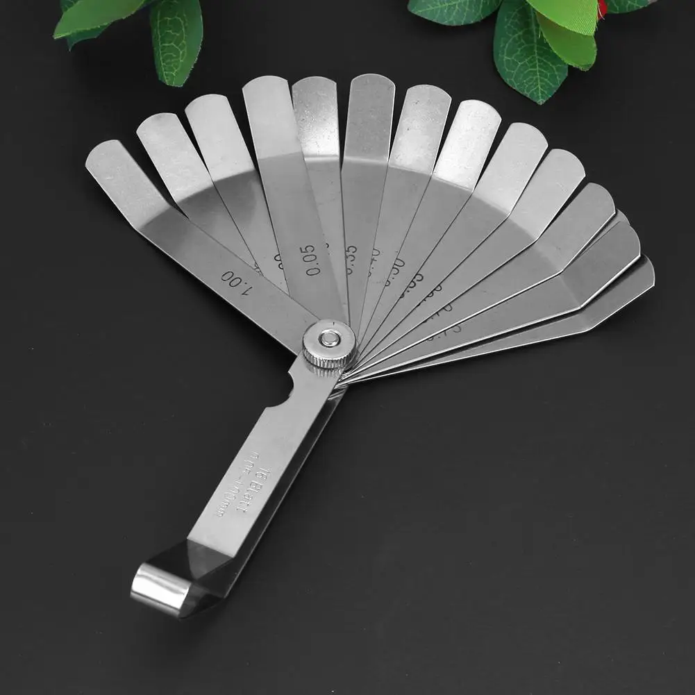 

100mm 16Blades Offset Dual Reading Combination Stainless Steel Feeler Gauge