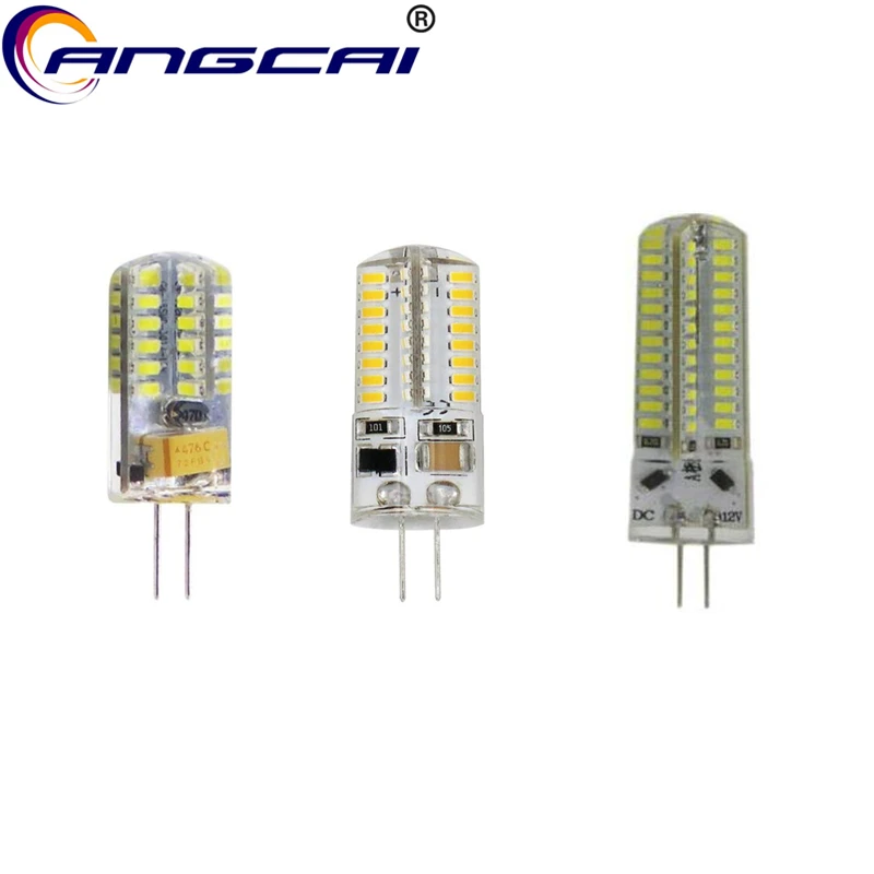 Angcai G4 220V 240V Светодиодный светильник SMD3014 3W 4W 5W для люстра с вентилятором Теплый