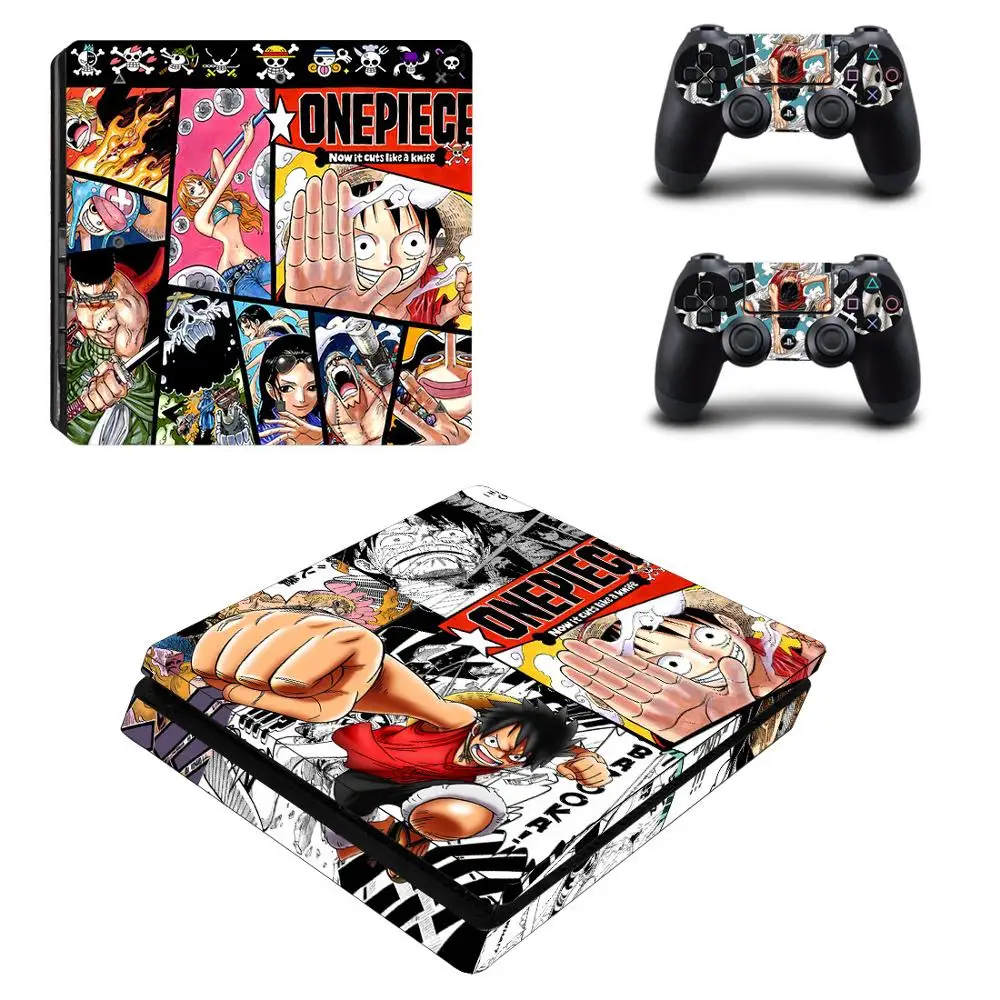 One piece PS4 Slim sticker s PS 4 Play station виниловые наклейки для playstation консоли и