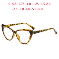 0 0 5 0 75 to 6 0 minus degree blue light blocking cat eye prescription spectacles frame women men pc short sight eyewear