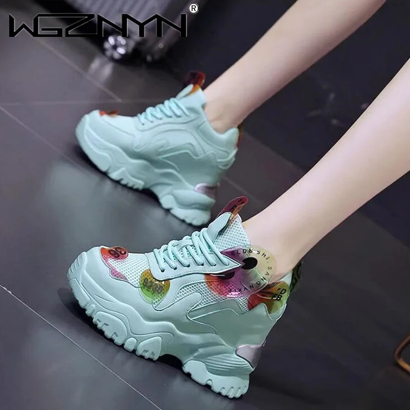 Модные женские кеды на высокой платформе Tenis Feminino 2020 Сезон весна Женская обувь