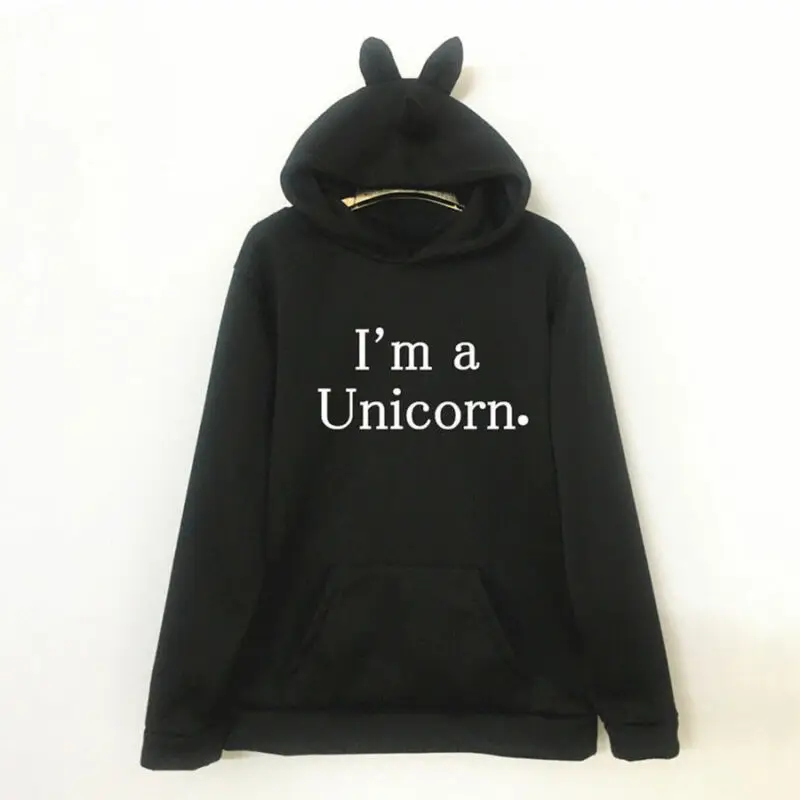 

Goocheer Autumn New Women Warm Unicorn Hoodie Sweatshirt Hooded Jumper Sweater Pullover Tops Coat