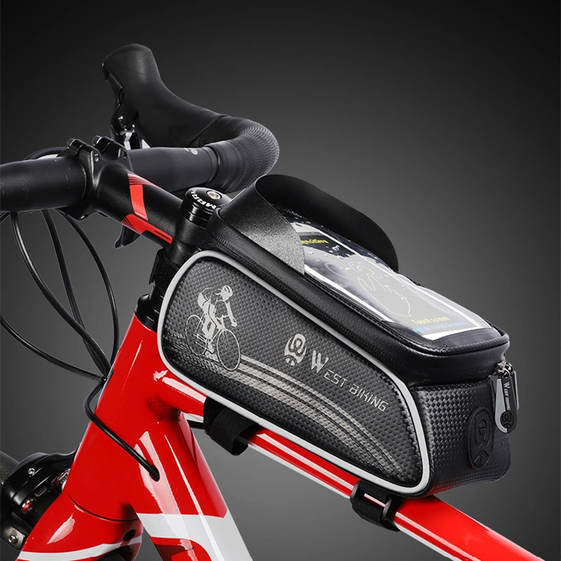 

Cycling Bike Bicycle Top Front Tube Bag Waterproof Frame Bag Big Capacity MTB Bicycle Pannier Case Bike Accessories